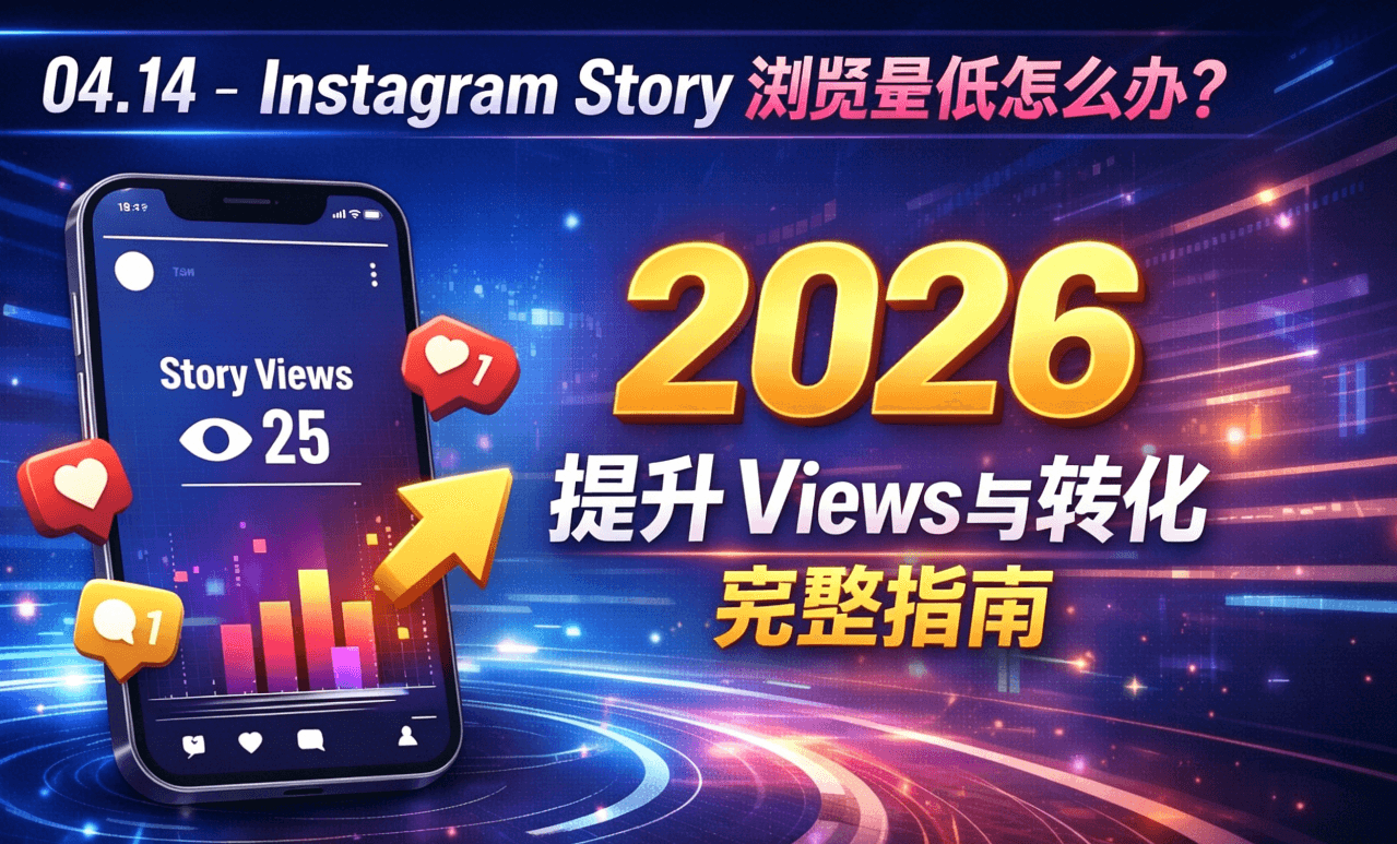 Instagram Story浏览量低怎么办？2026提升Views与转化完整指南