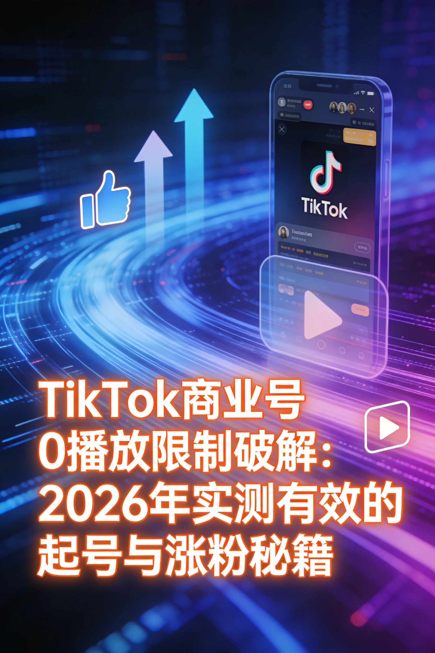 TikTok商业号0播放限制破解:2026年实测有效的起号与涨粉秘籍